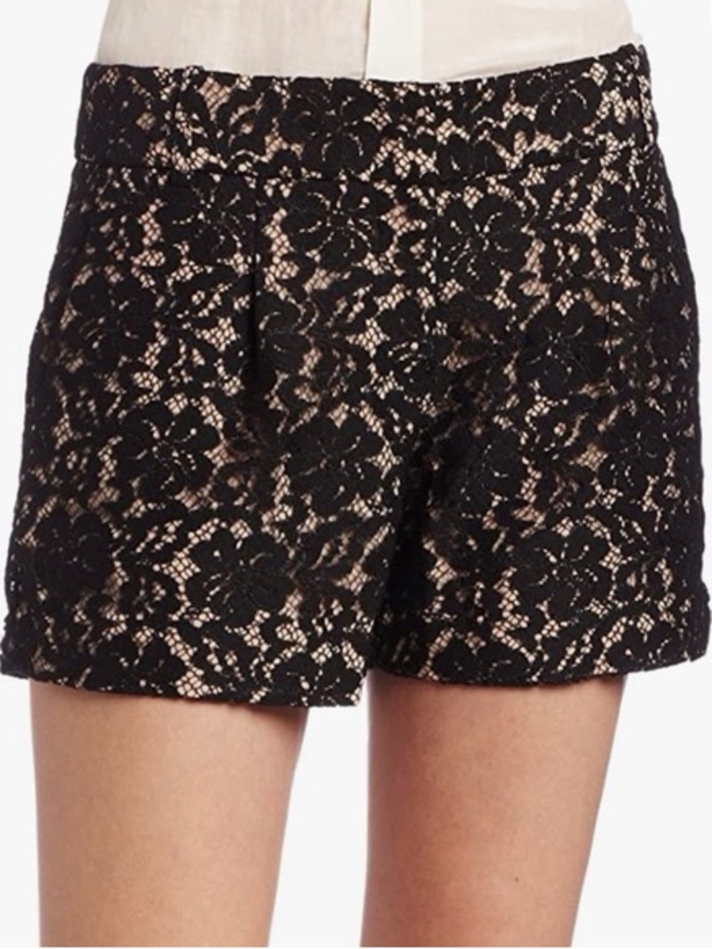 BCBGMaxAzria Pia Mid Rise Lace Shorts